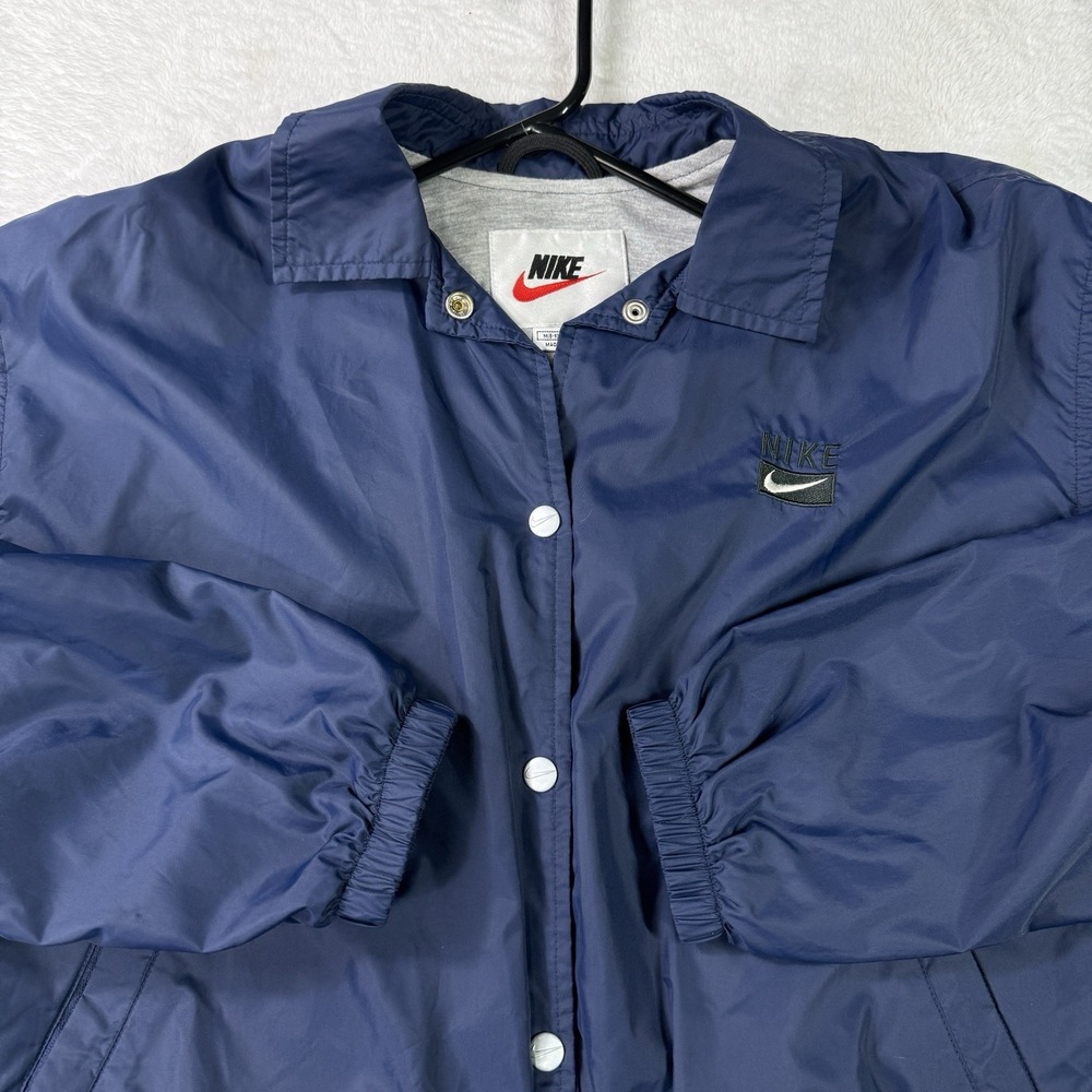 Vintage Nike Windbreaker Jacket Boys Medium 10-12 Blue Snap